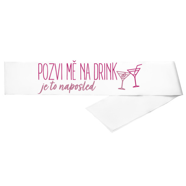 Šerpa s potiskem Pozvi mě na drink